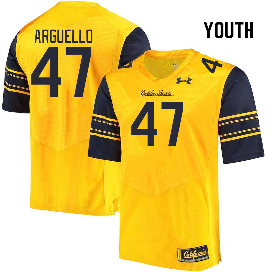 Youth #47 Jake Arguello California Golden Bears College Football Jerseys Stitched Sale-Gold